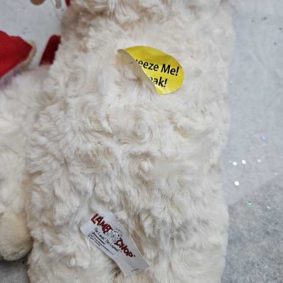 Lamp Chop Christmas Santa Hat  Dog Toy LOT OF 2 PLUSH TOYS SQUEAKY NWT NEW - Picture 11 of 16